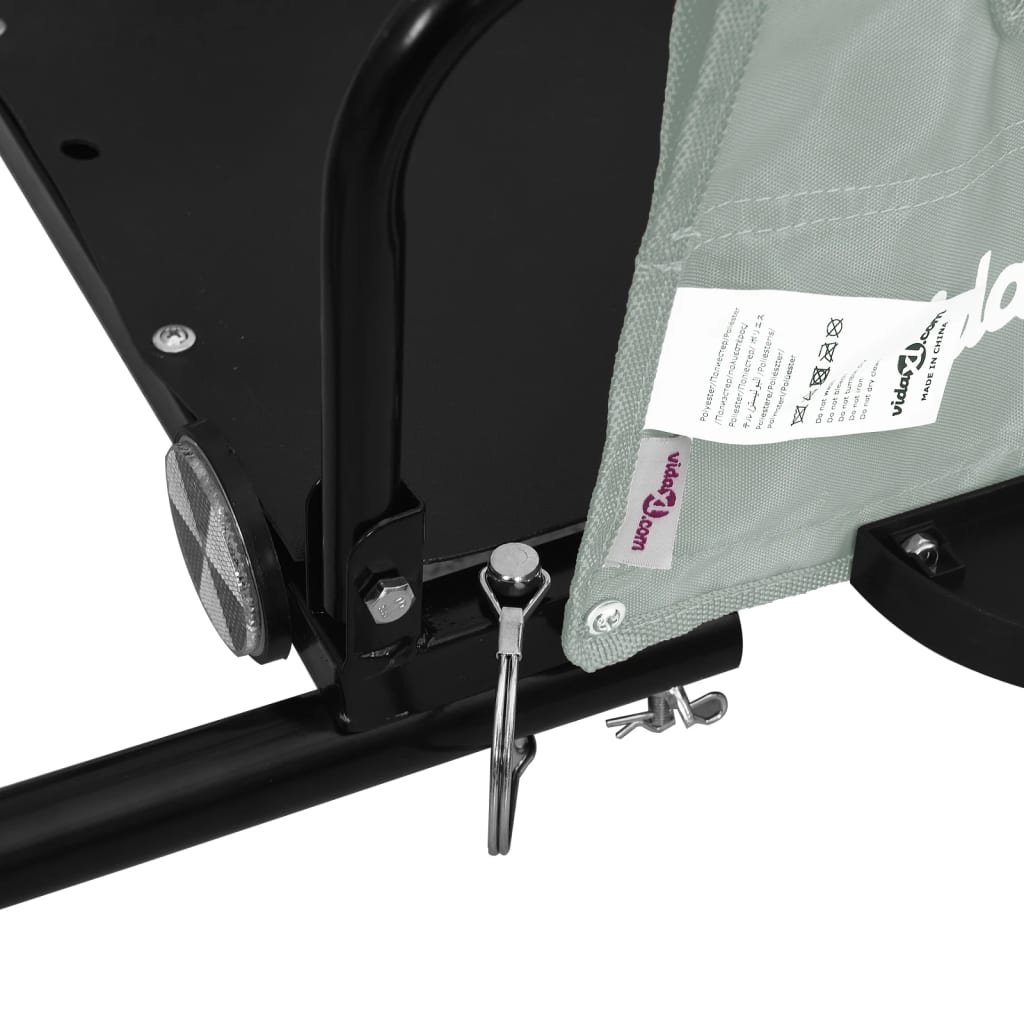 Bicycle trailer, grey, oxford fabric and iron