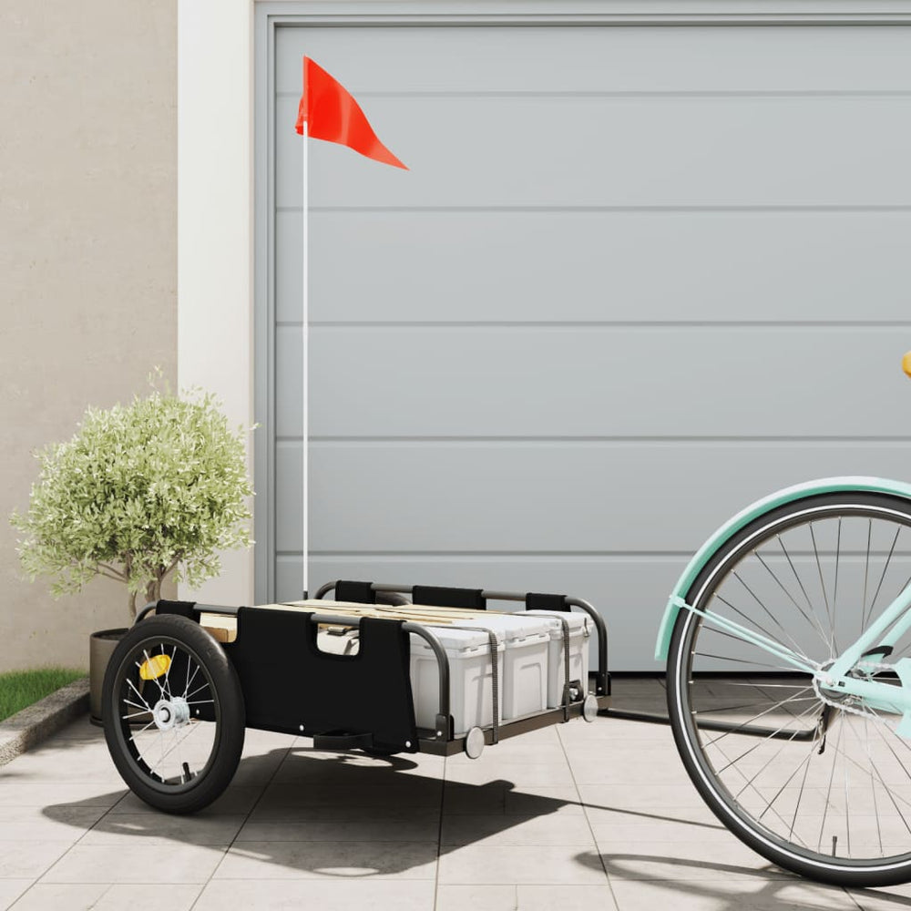 Bicycle trailer, black, Oxford fabric and iron