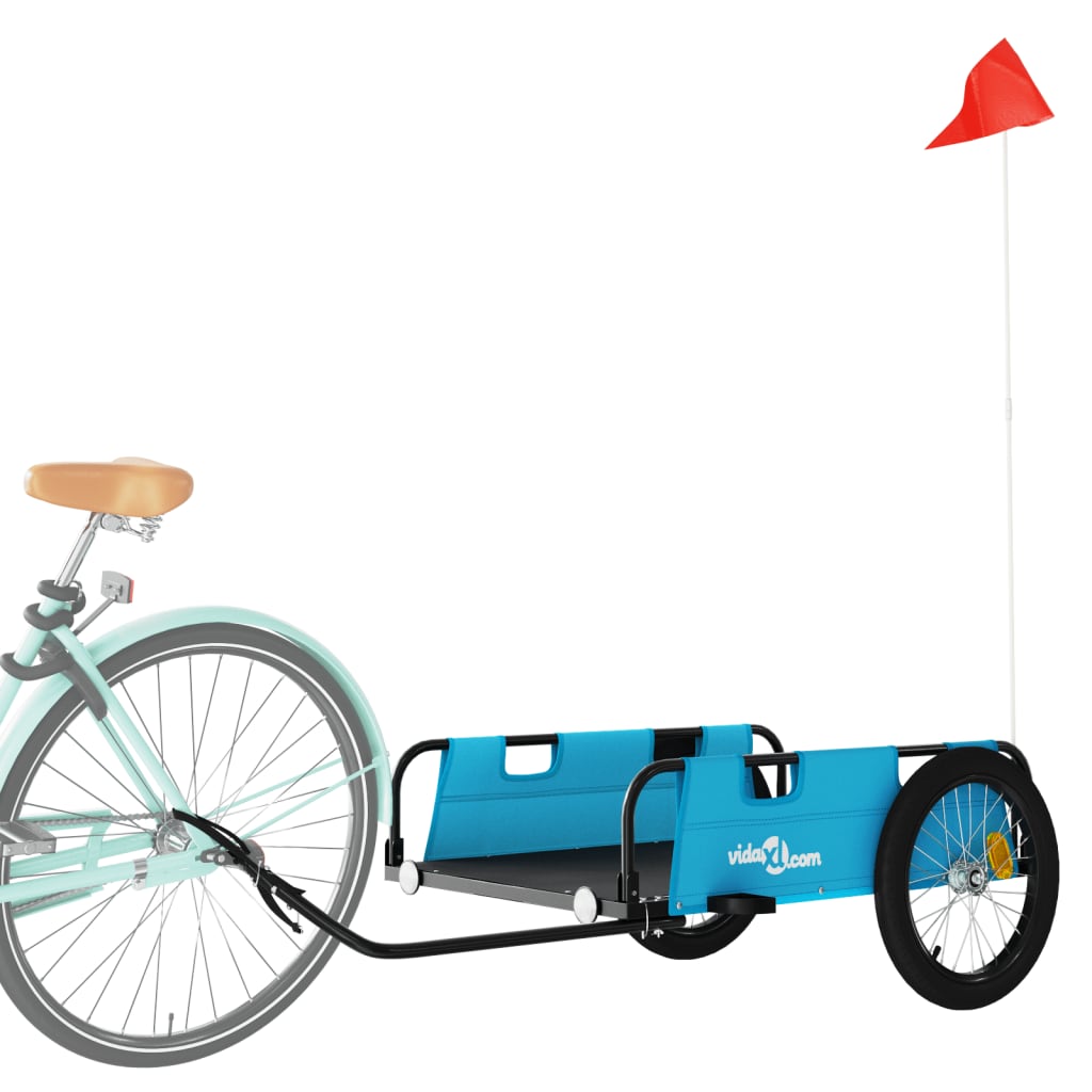 Bicycle trailer, blue, Oxford fabric and iron