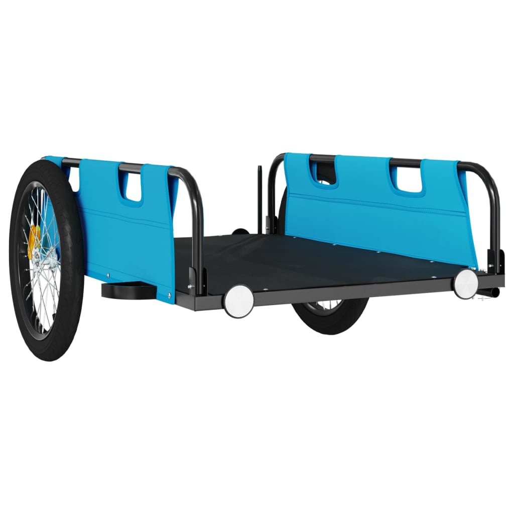 Bicycle trailer, blue, Oxford fabric and iron