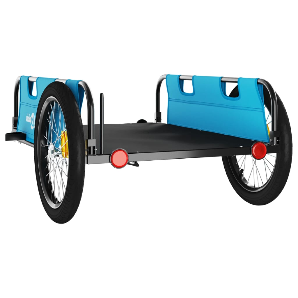 Bicycle trailer, blue, Oxford fabric and iron