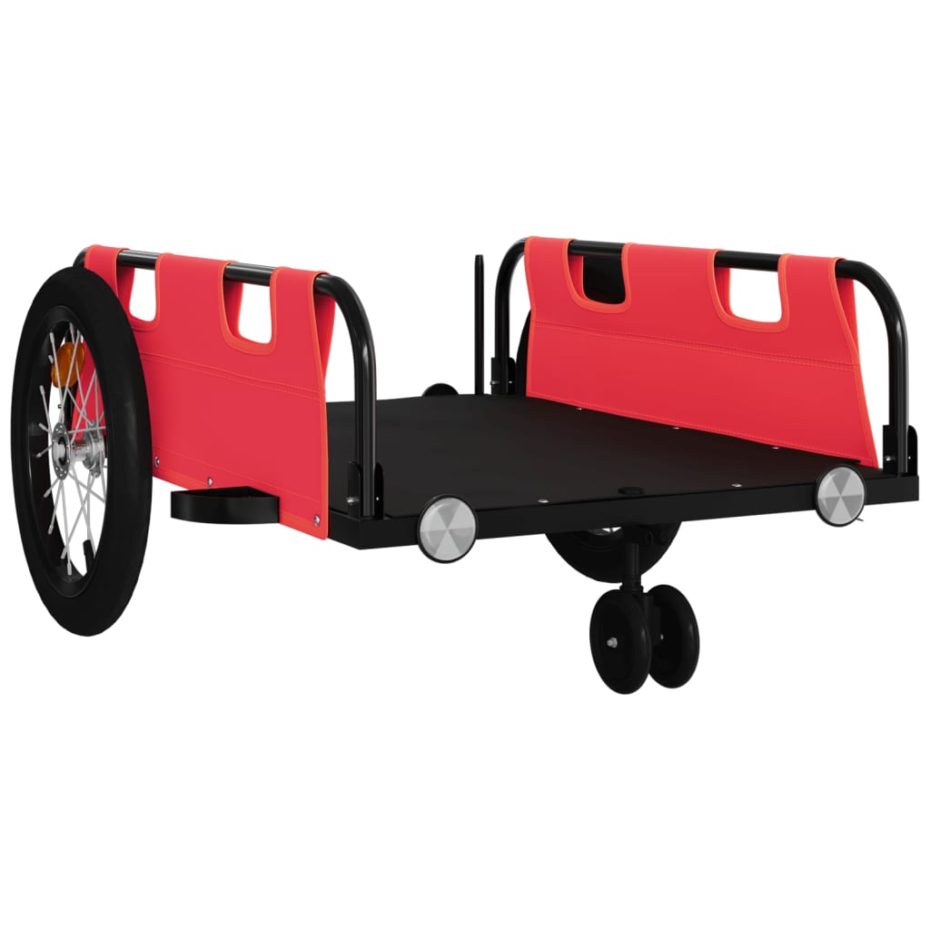 Bicycle trailer, red, Oxford fabric and iron