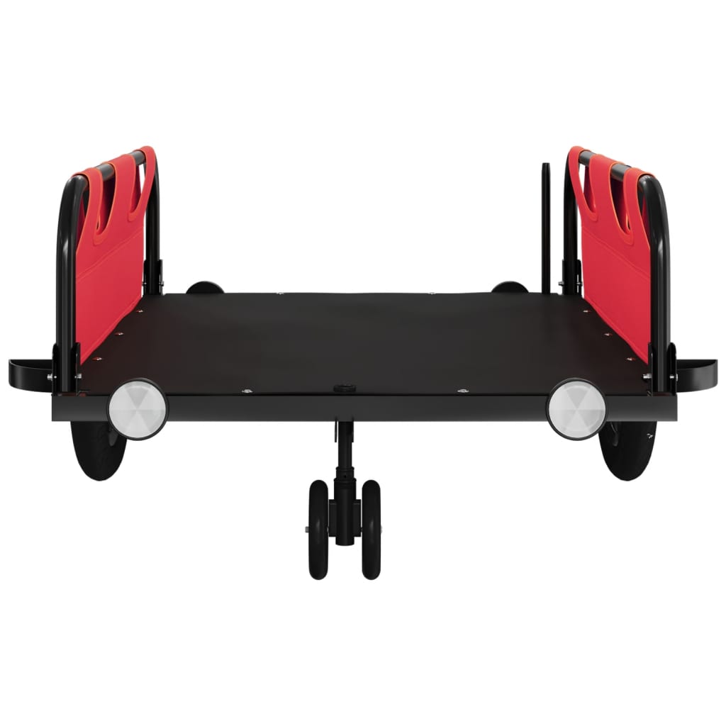 Bicycle trailer, red, Oxford fabric and iron