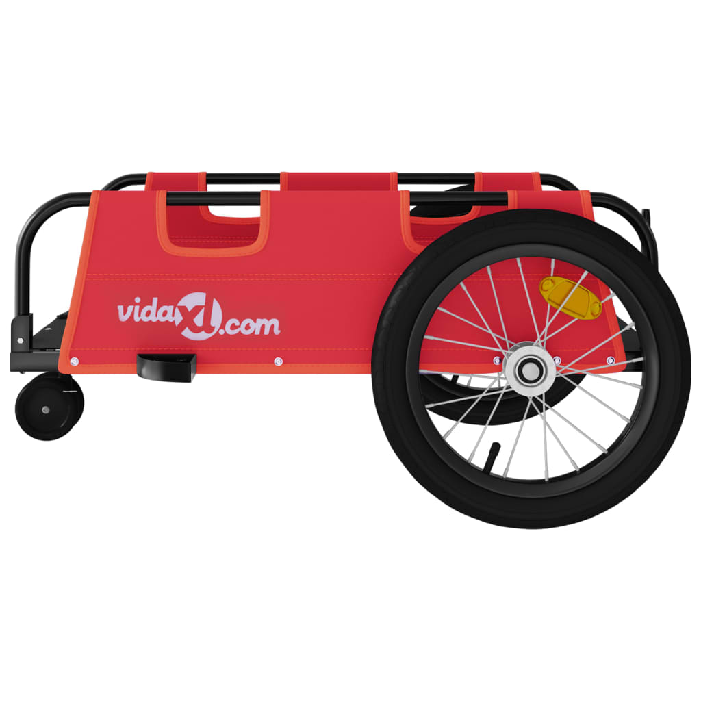 Bicycle trailer, red, Oxford fabric and iron