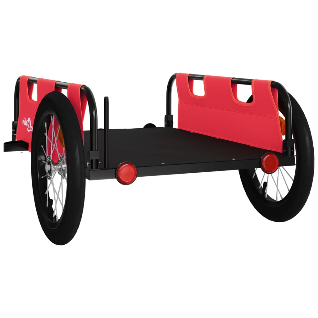 Bicycle trailer, red, Oxford fabric and iron
