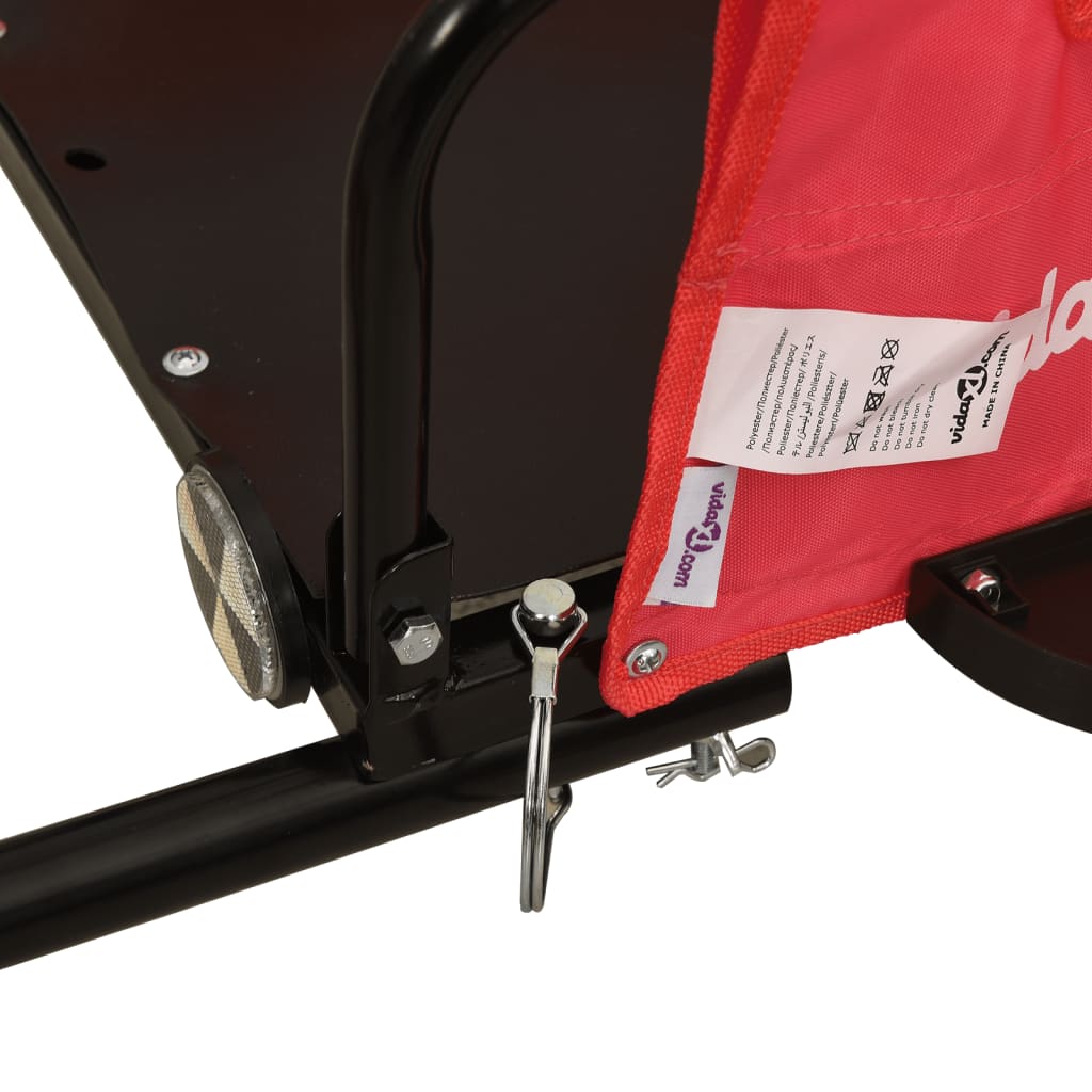 Bicycle trailer, red, Oxford fabric and iron