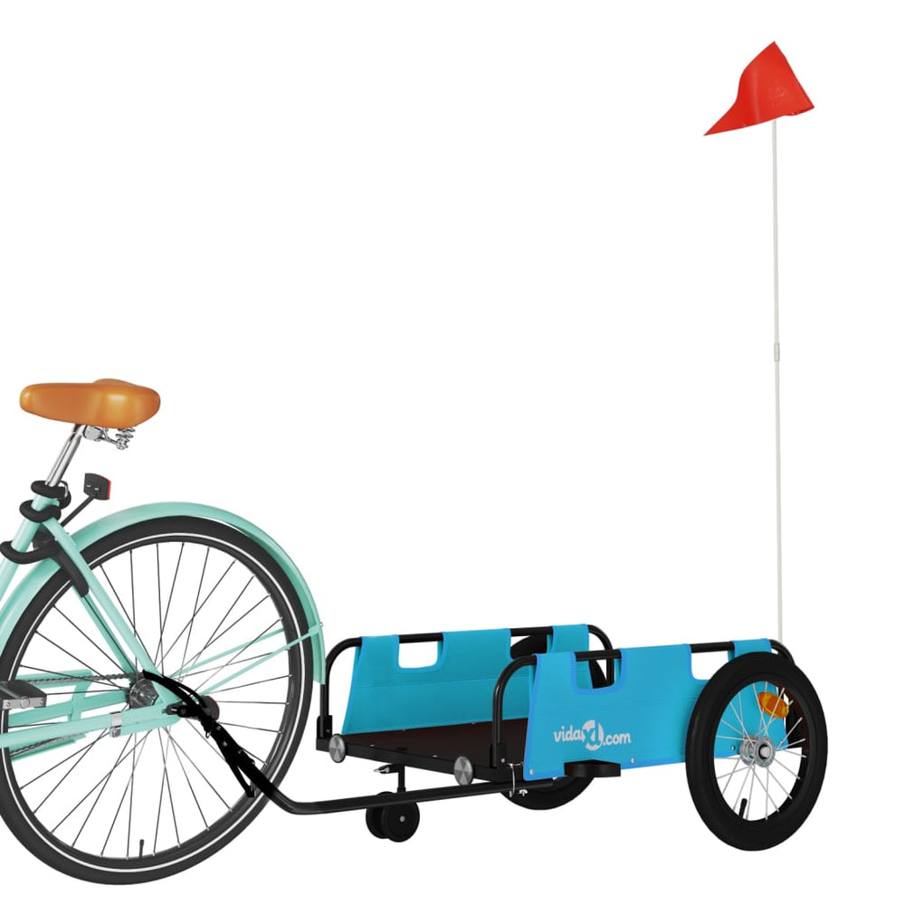 Bicycle trailer, blue, oxford fabric and iron