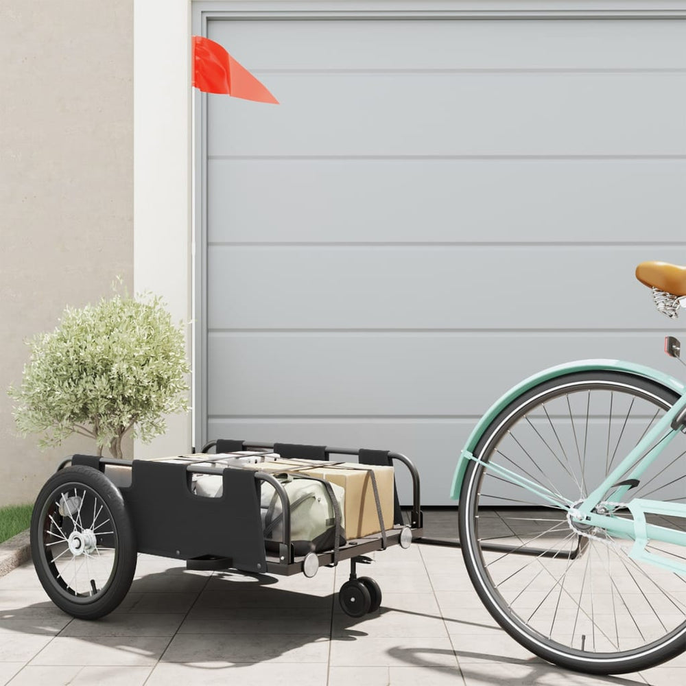 Bicycle trailer, black, Oxford fabric and iron