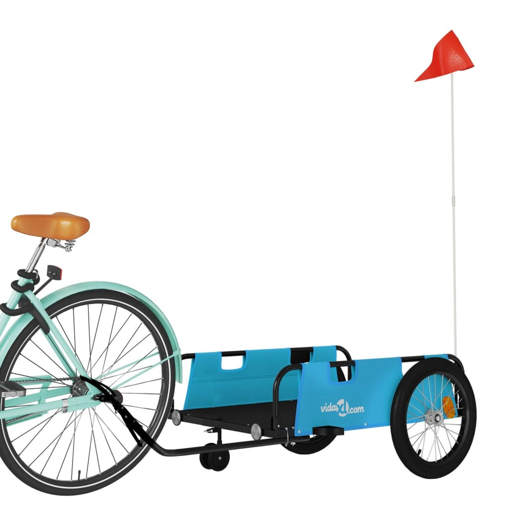 Bicycle trailer, blue and black, oxford fabric/iron