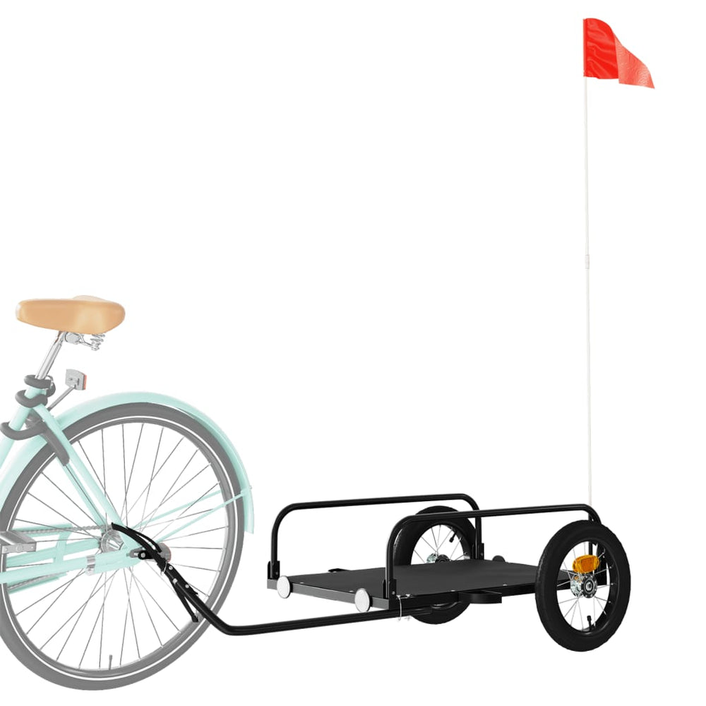 Bicycle trailer, black, 122x53x31cm, iron