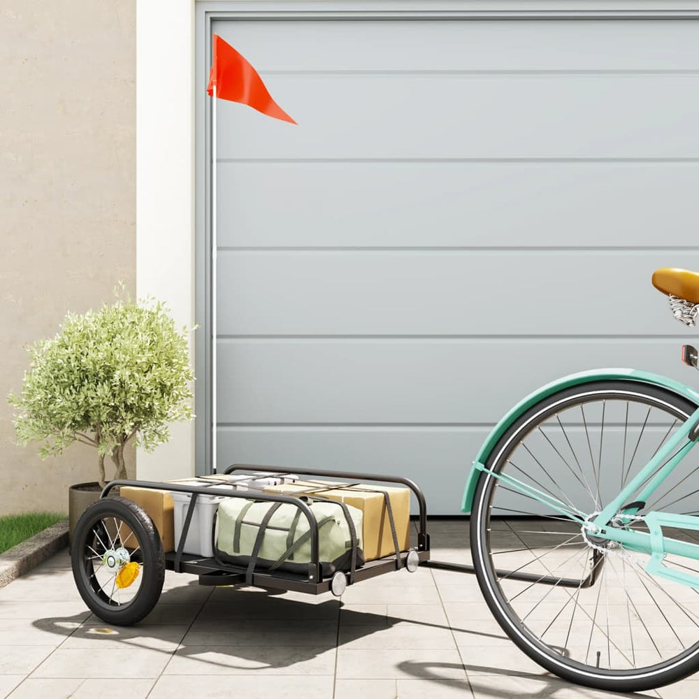Bicycle trailer, black, 122x53x31cm, iron