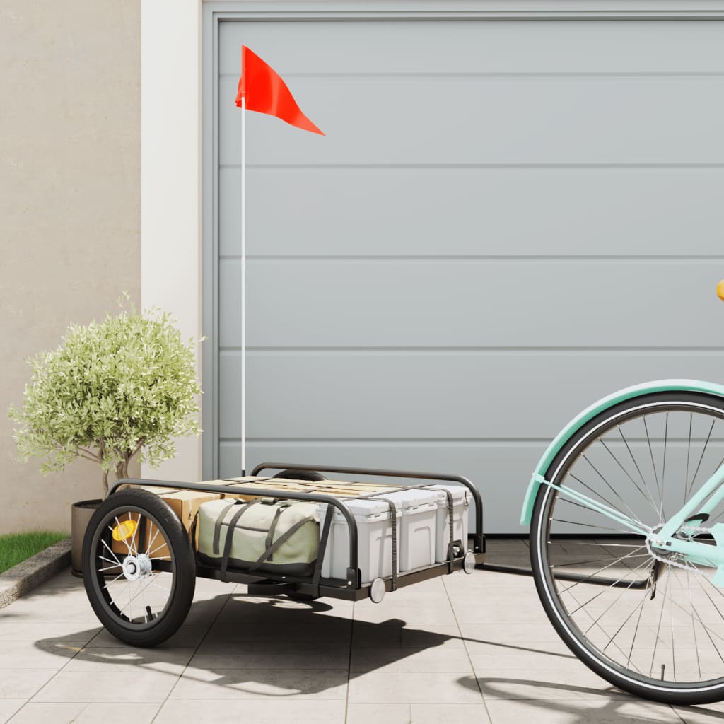 Velo piekabe, melna, 126x63x34cm, dzelzs