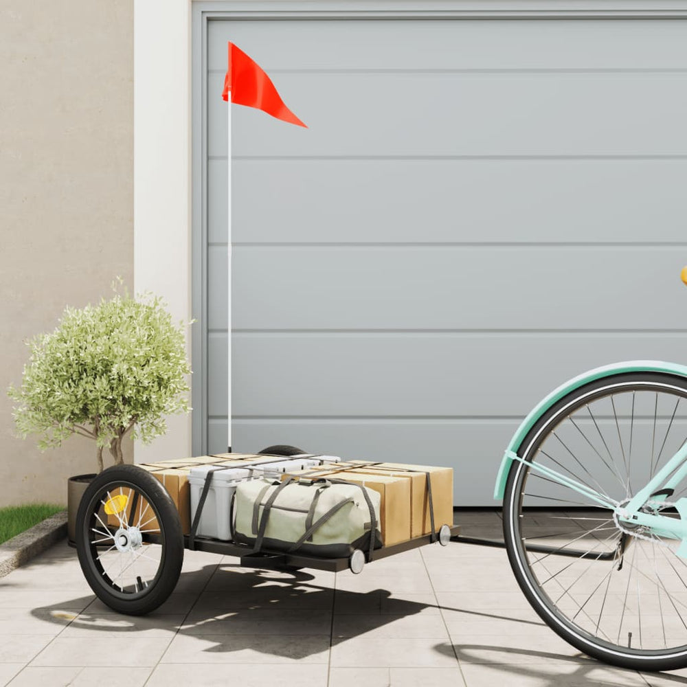 Bicycle trailer, black, 126x63x34cm, iron