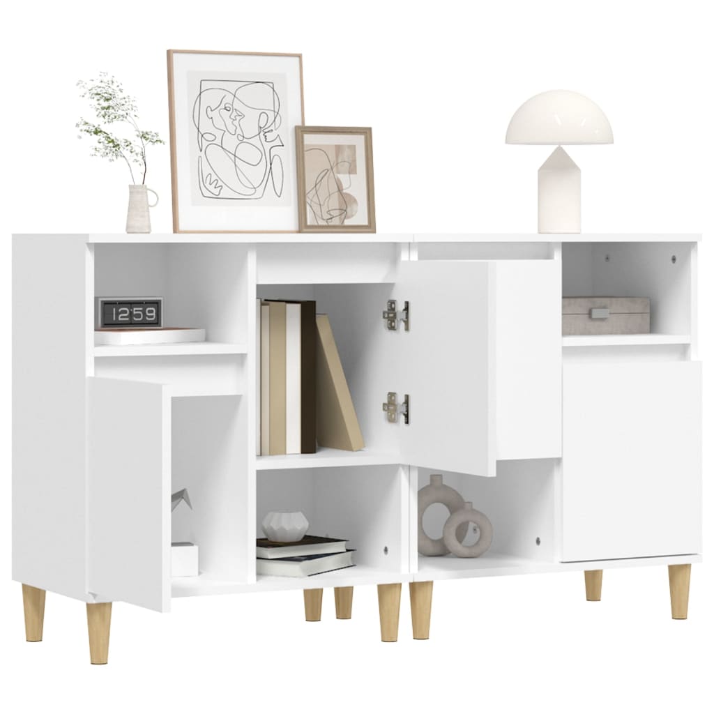Side cabinets, 2 pcs., white, 60x35x70cm, engineered wood