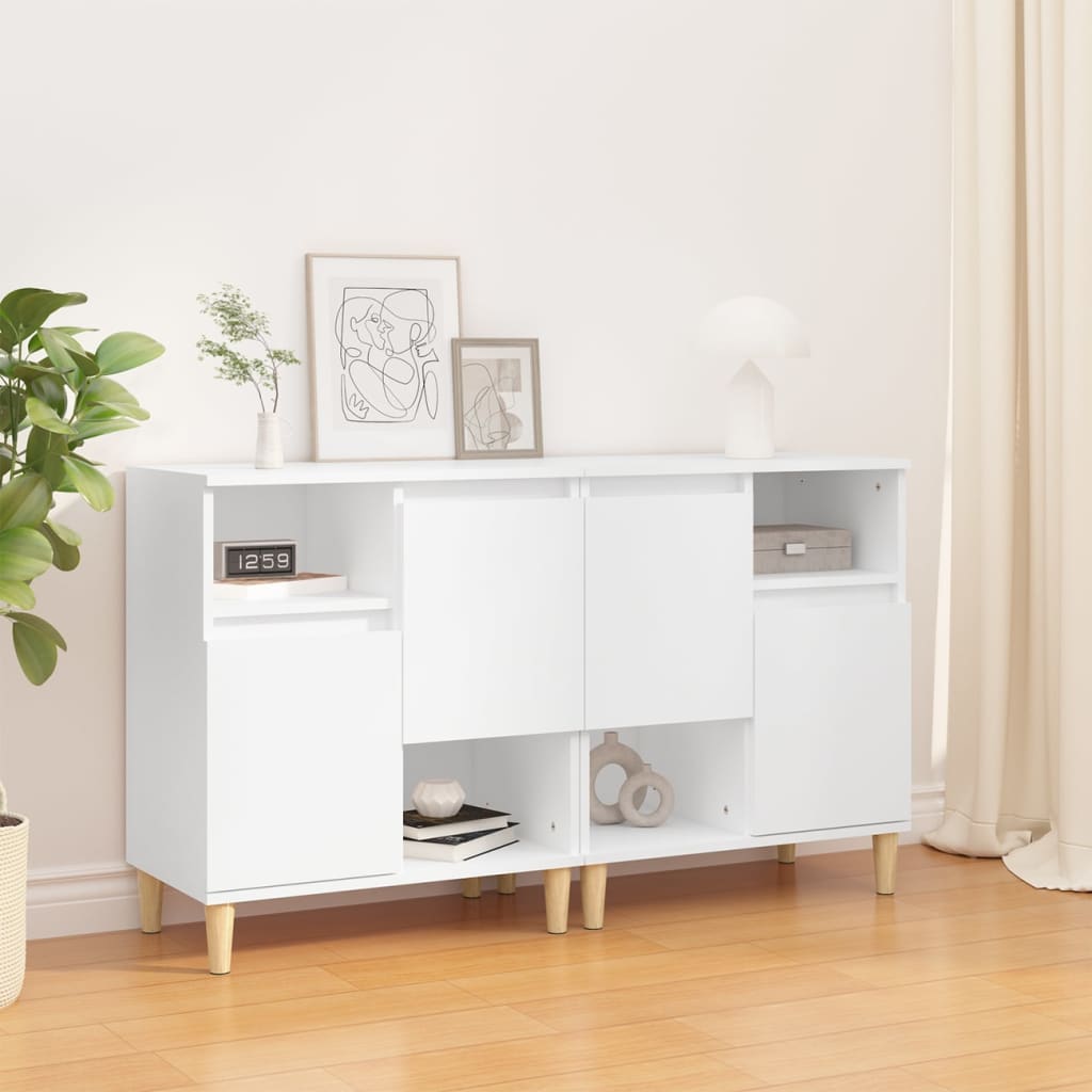 Side cabinets, 2 pcs., white, 60x35x70cm, engineered wood