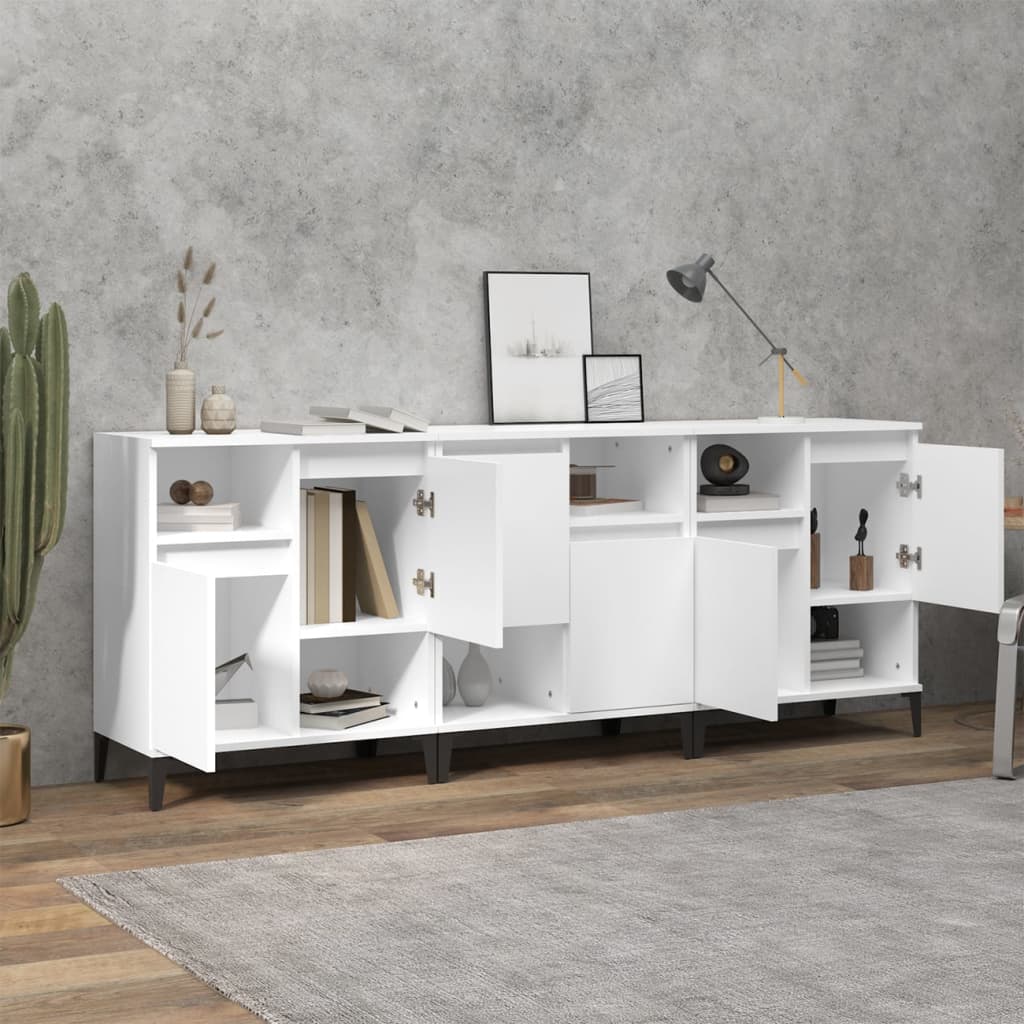 Sideboards, 3 pcs., white, 60x35x70cm, engineered wood