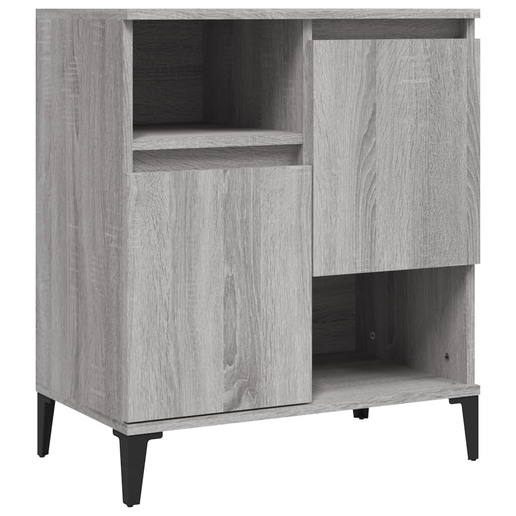 Side cabinets, 3 pcs., grey oak, 60x35x70cm, wood