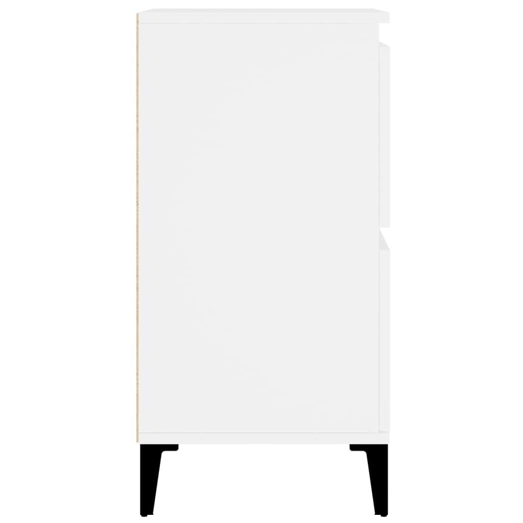 Šoninės spintelės, 2vnt., baltos, 60x35x70cm, apdirbta mediena