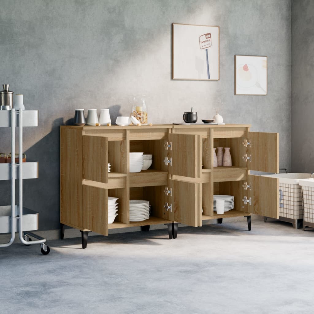 Sideboards, 2 pcs., oak, 60x35x70cm, treated wood
