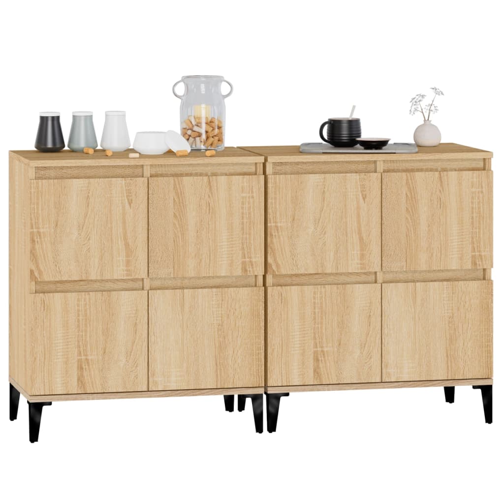 Sideboards, 2 pcs., oak, 60x35x70cm, treated wood