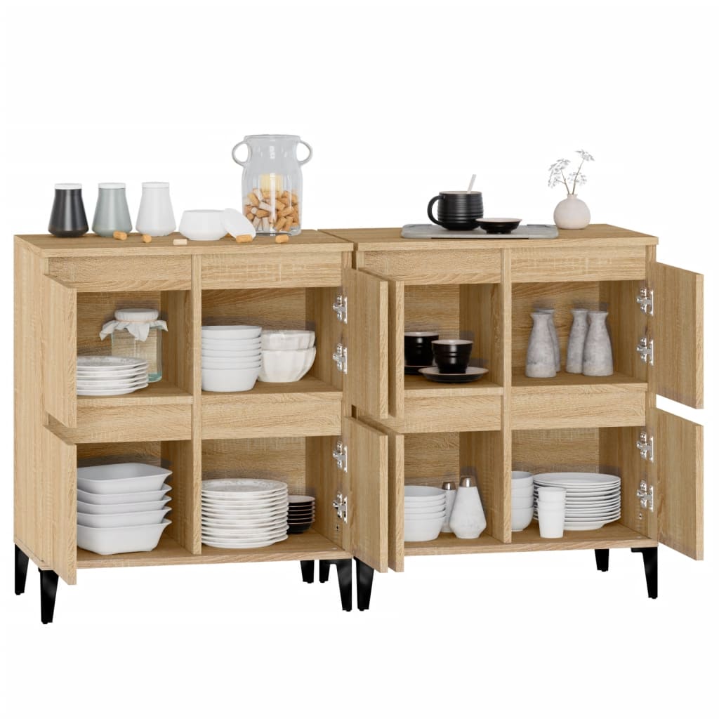 Sideboards, 2 pcs., oak, 60x35x70cm, treated wood