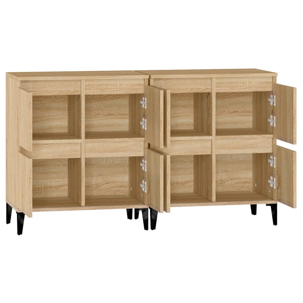Sideboards, 2 pcs., oak, 60x35x70cm, treated wood
