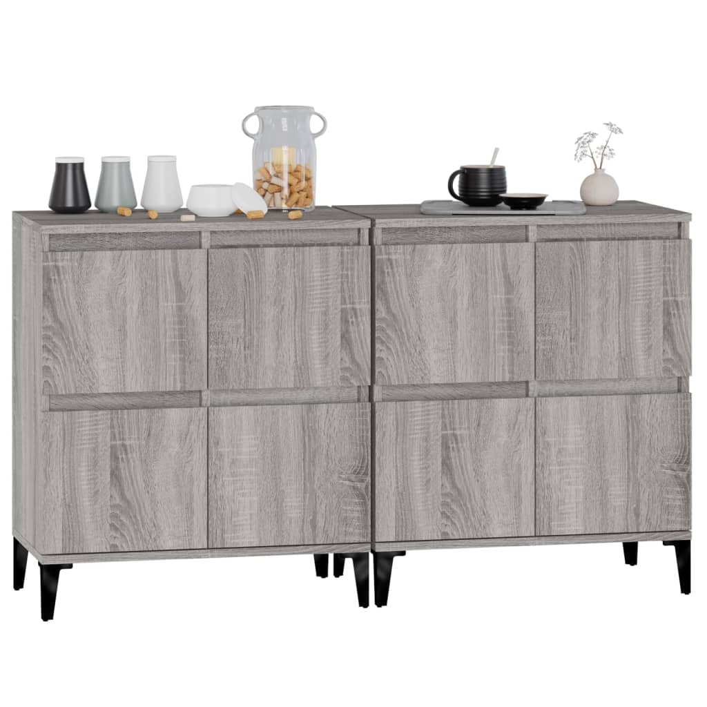 Sideboards, 2 pcs., grey oak, 60x35x70cm, wood