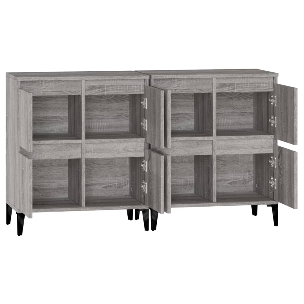 Sideboards, 2 pcs., grey oak, 60x35x70cm, wood