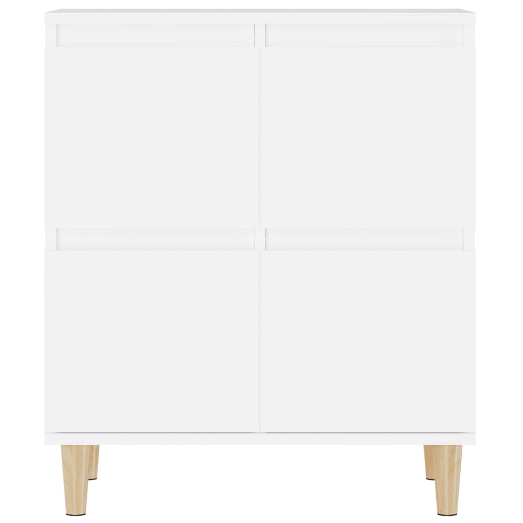 Šoninės spintelės, 3vnt., baltos, 60x35x70cm, apdirbta mediena