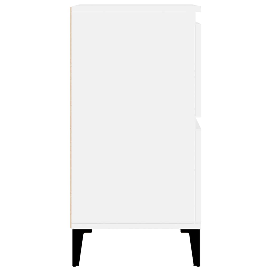 Šoninės spintelės, 3vnt., baltos, 60x35x70cm, apdirbta mediena