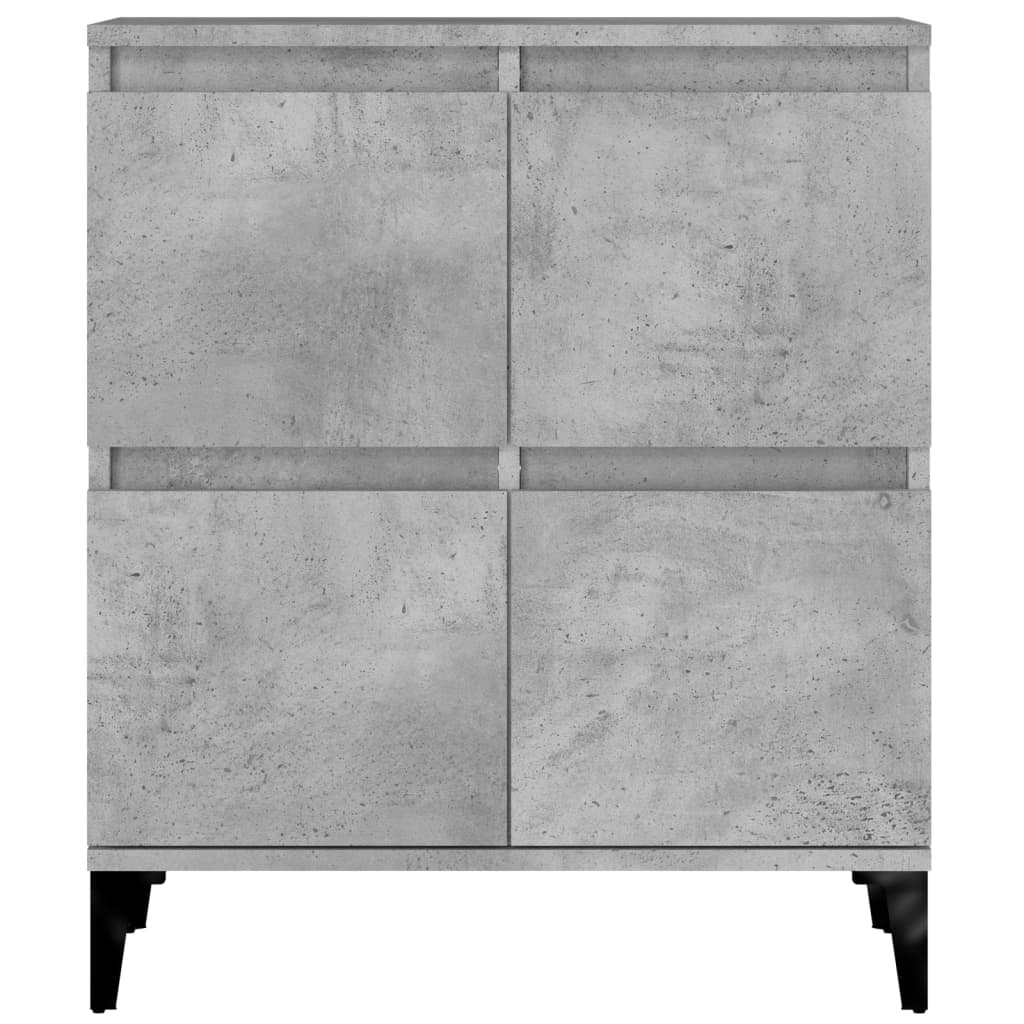 Side cabinets, 3 pcs., concrete grey, 60x35x70cm, engineered wood