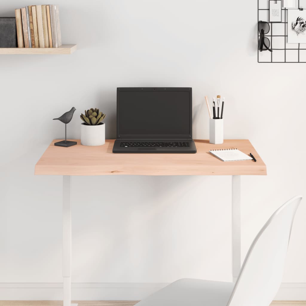 Worktop, 80x50x(2-4)cm, untreated solid oak wood