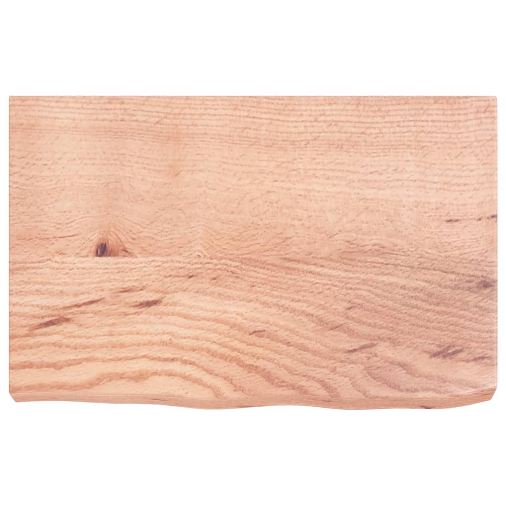 Stalviršis, šviesiai rudas, 60x40x(2–6)cm, ąžuolo masyvas