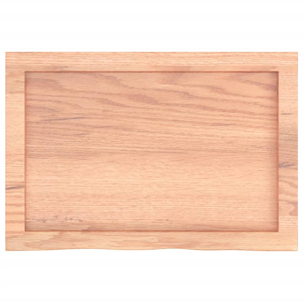 Stalviršis, šviesiai rudas, 60x40x(2–6)cm, ąžuolo masyvas