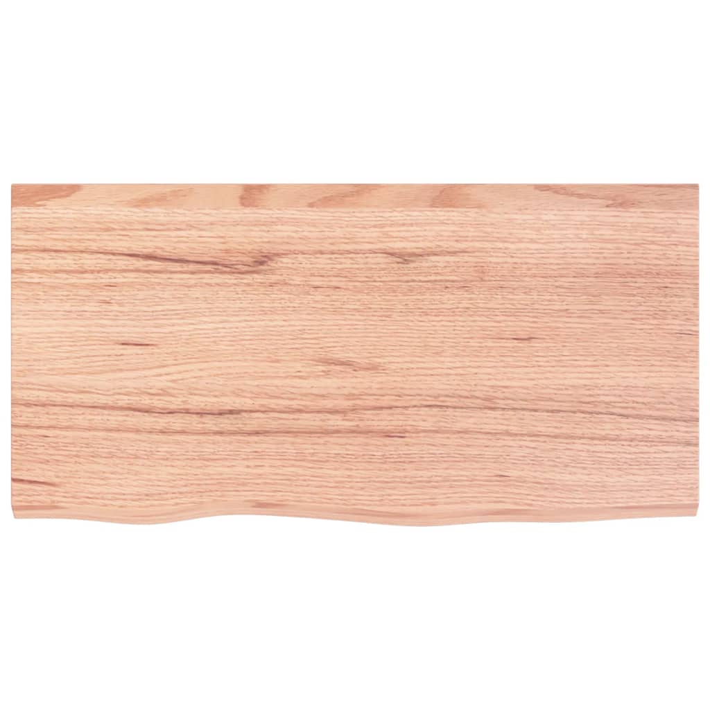 Stalviršis, šviesiai rudas, 80x40x(2-6) cm, medienos masyvas