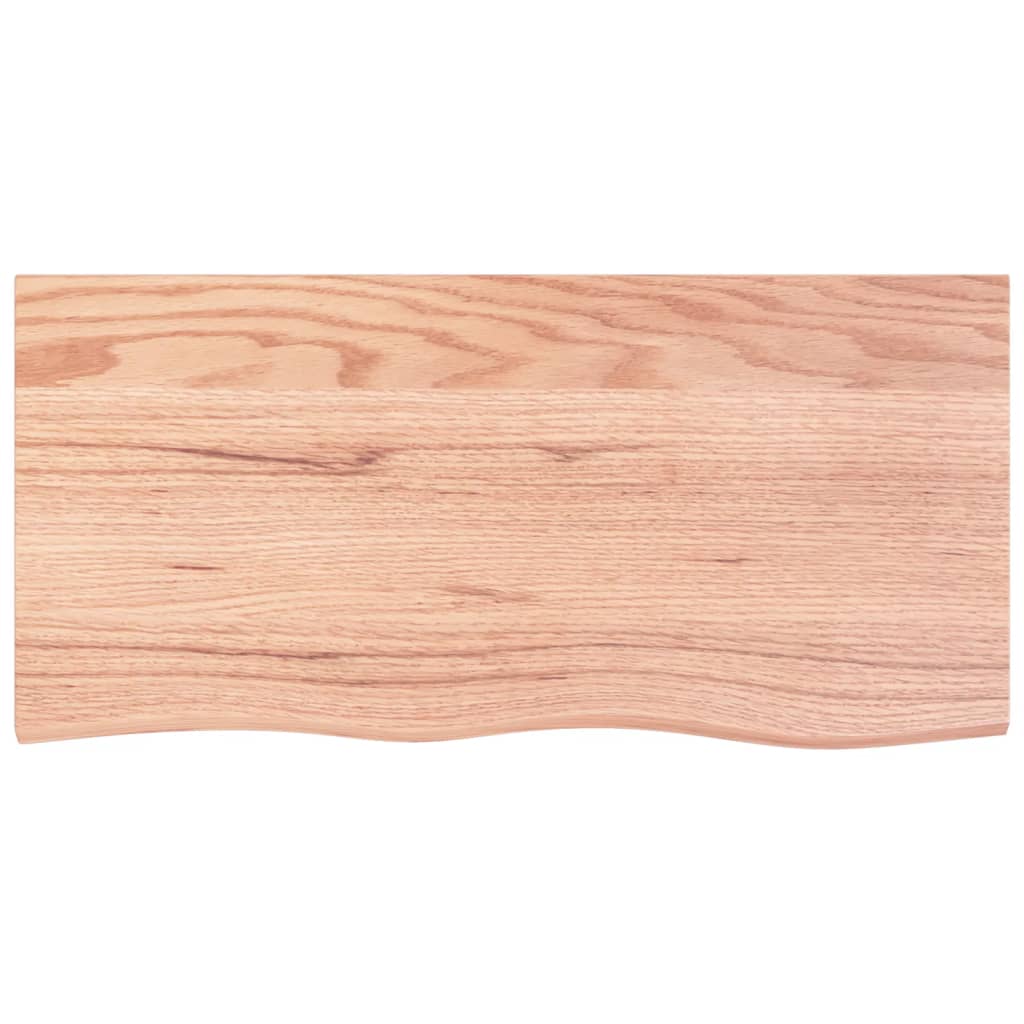 Countertop, light brown, 100x50x(2-4) cm, solid wood