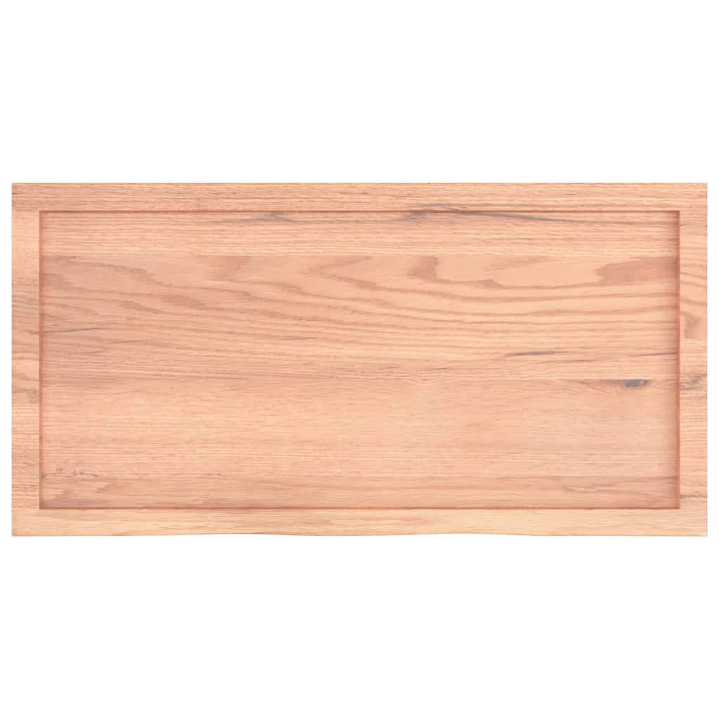 Countertop, light brown, 100x50x(2-4) cm, solid wood