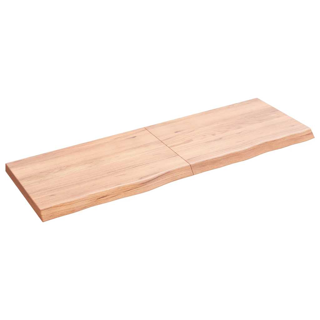 Worktop, light brown, 120x40x(2-4) cm, solid wood