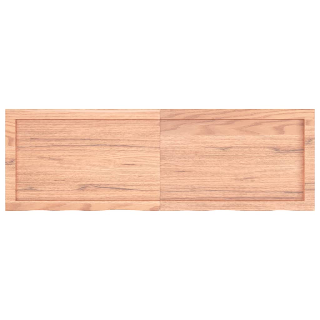 Worktop, light brown, 120x40x(2-4) cm, solid wood