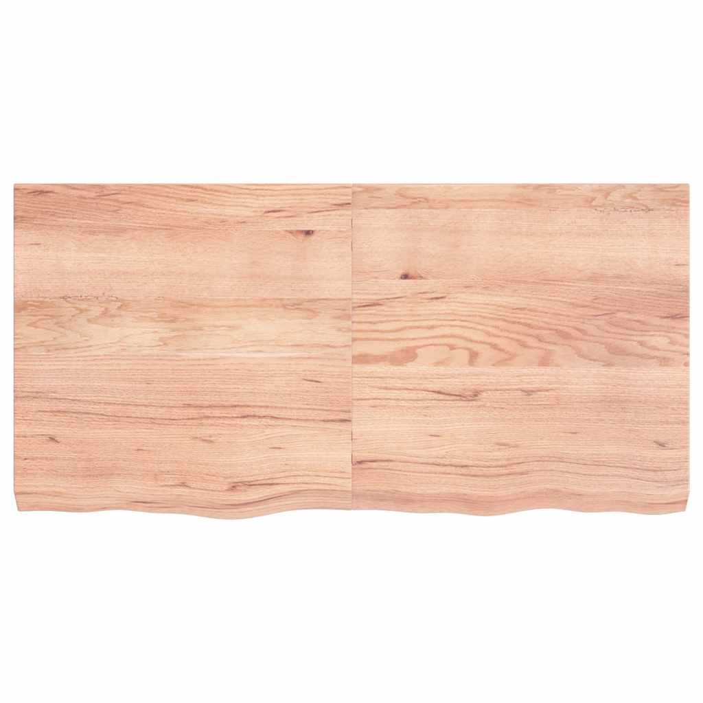 Stalviršis, šviesiai rudas, 120x60x(2-6) cm, medienos masyvas