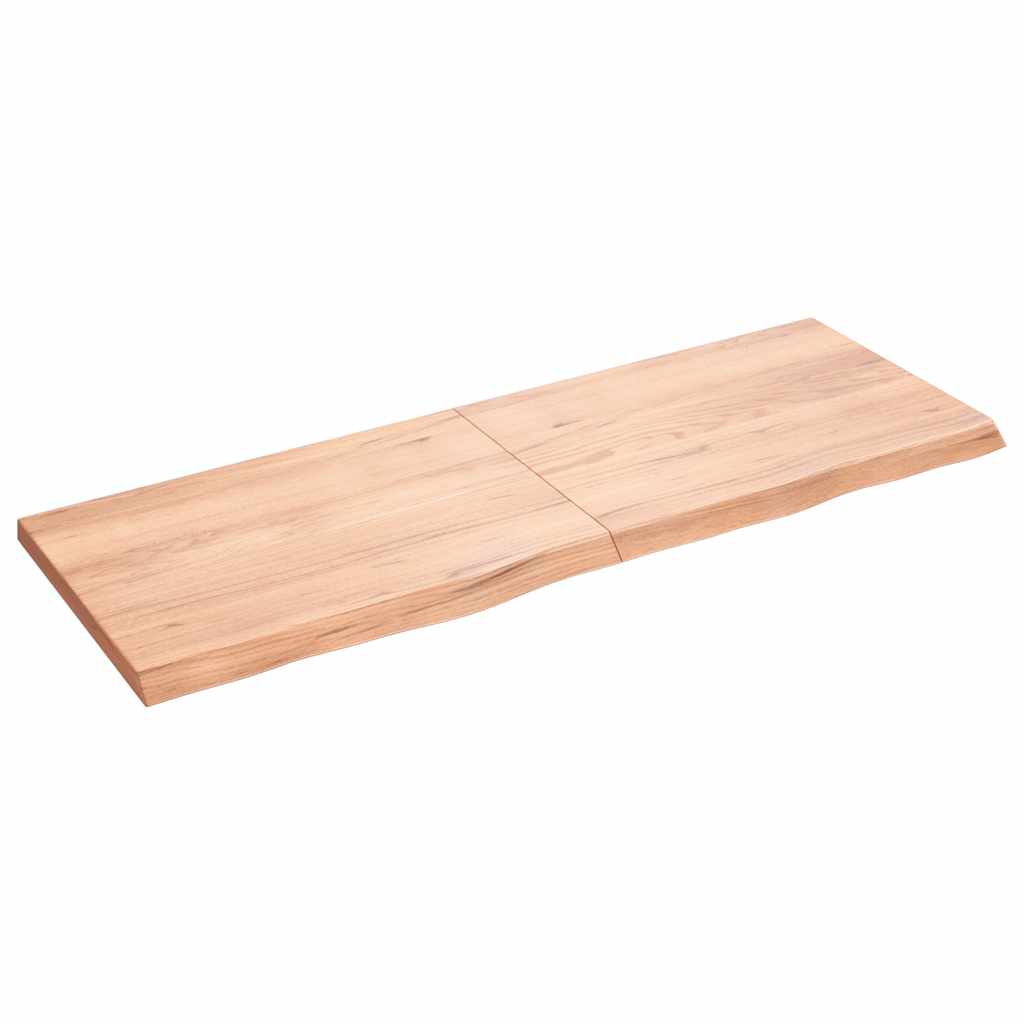 Worktop, light brown, 140x50x(2-4) cm, solid wood