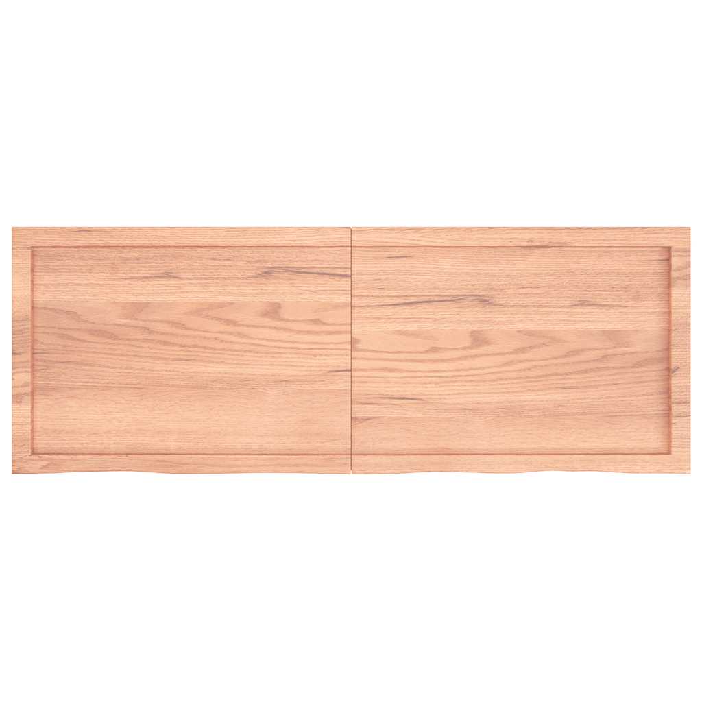 Worktop, light brown, 140x50x(2-4) cm, solid wood