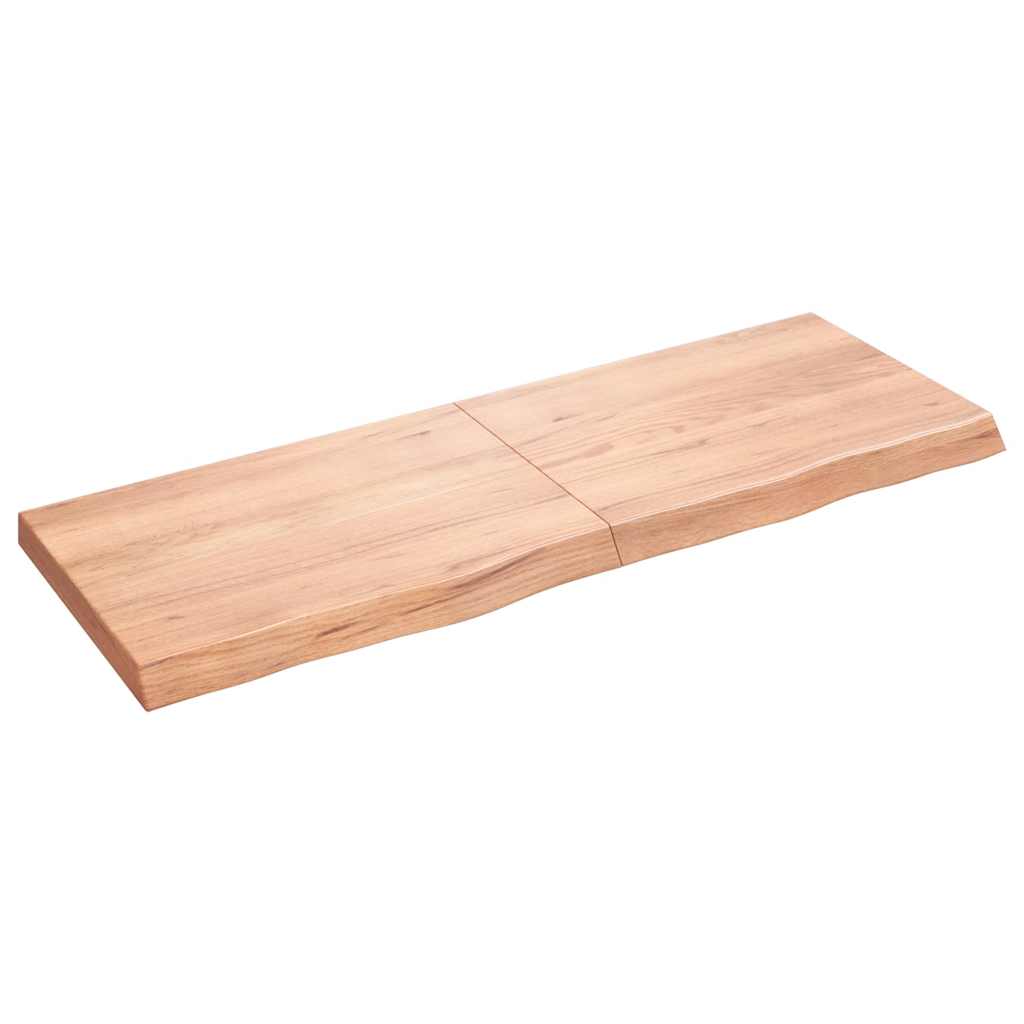 Stalviršis, šviesiai rudas, 140x50x(2-6) cm, medienos masyvas