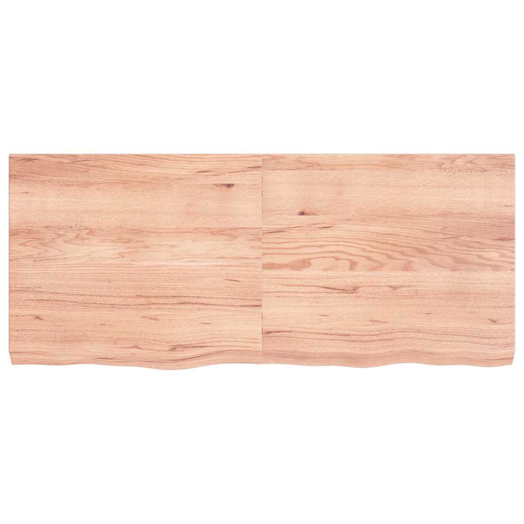Stalviršis, šviesiai rudas, 140x60x(2-6) cm, medienos masyvas