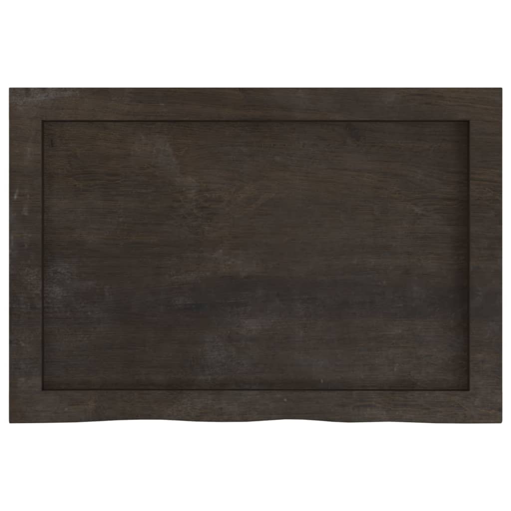Stalviršis, tamsiai rudas, 60x40x(2–4)cm, ąžuolo masyvas