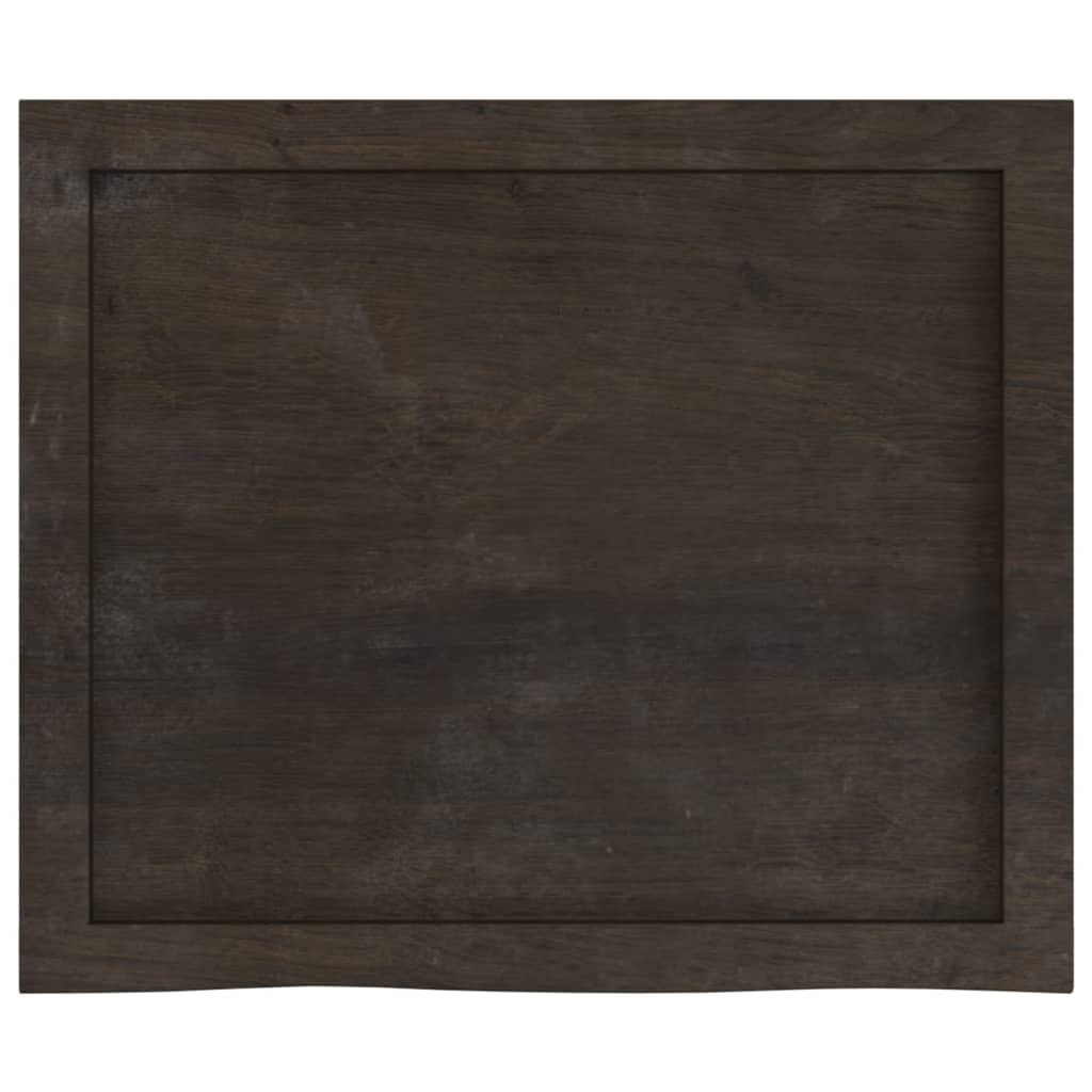 Stalviršis, tamsiai rudas, 60x50x(2-4) cm, ąžuolo masyvas