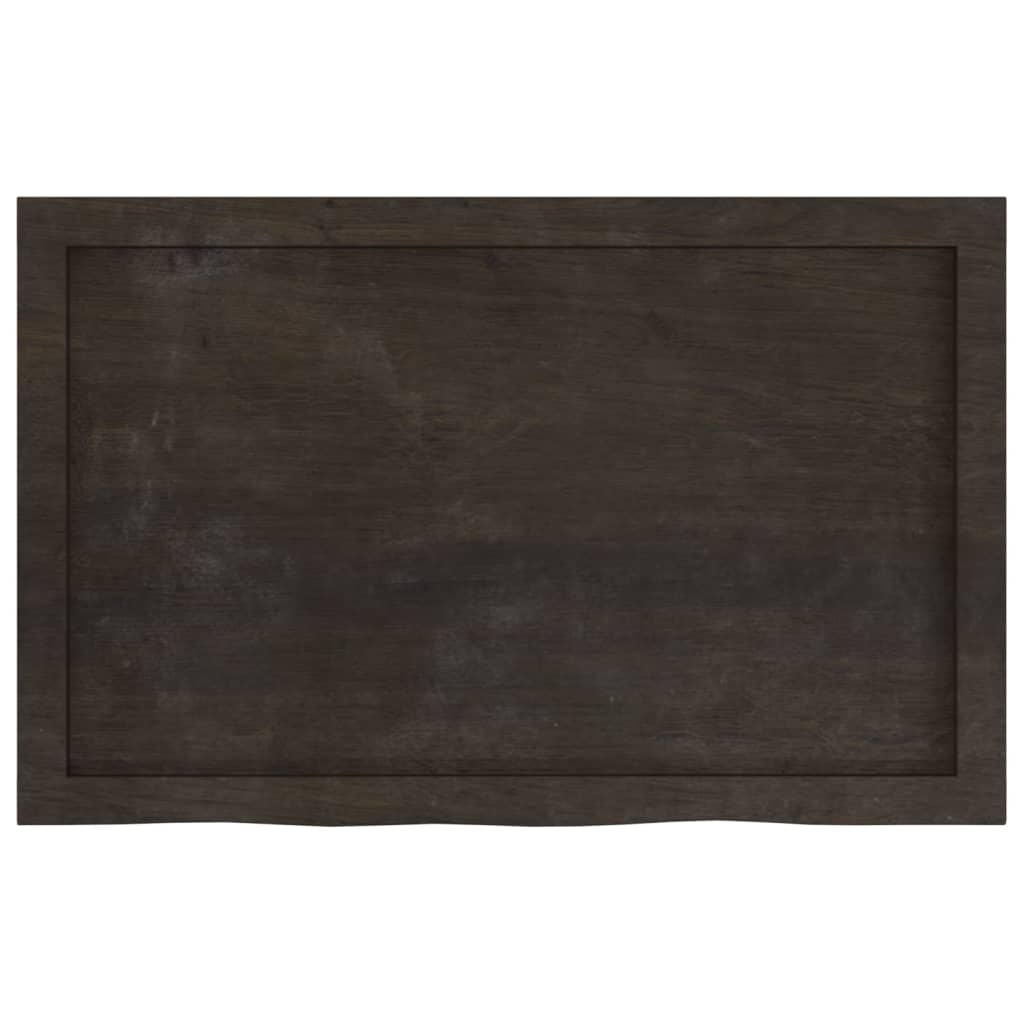 Stalviršis, tamsiai rudas, 80x50x(2-6) cm, ąžuolo masyvas