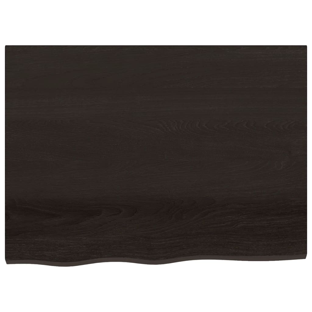 Stalviršis, tamsiai rudas, 80x60x(2-4) cm, ąžuolo masyvas