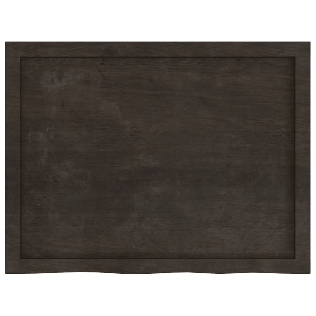 Stalviršis, tamsiai rudas, 80x60x(2-4) cm, ąžuolo masyvas