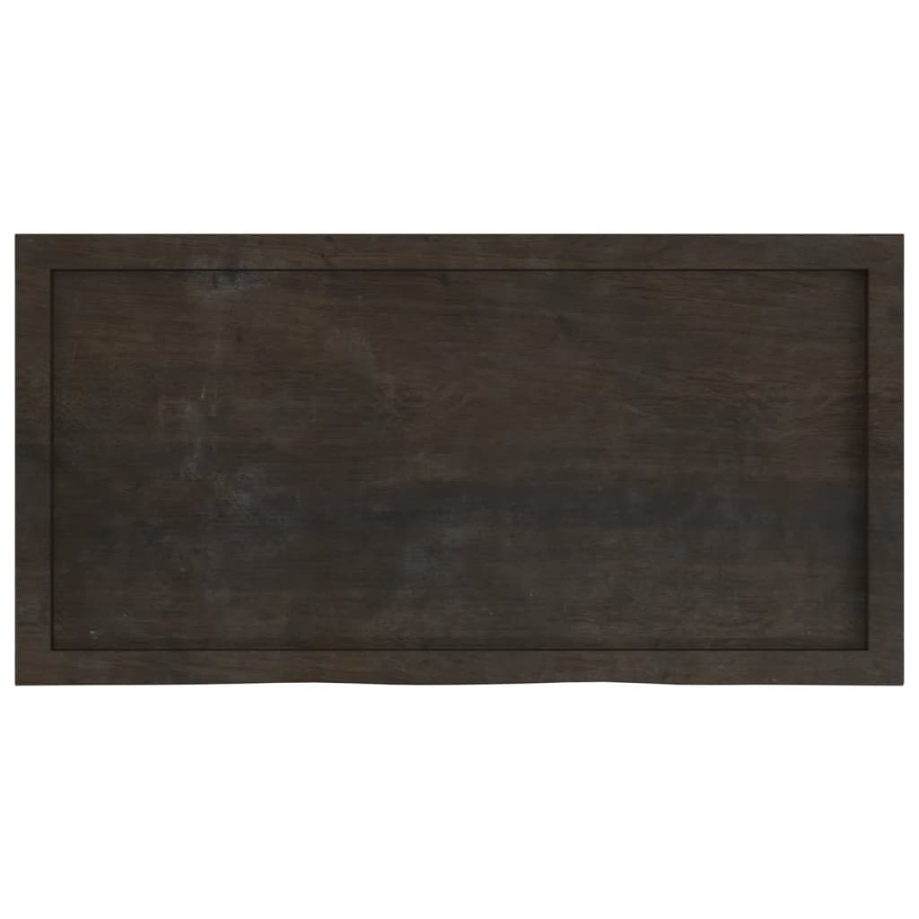 Stalviršis, tamsiai rudas, 100x50x(2-4) cm, ąžuolo masyvas